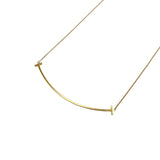 ティファニー TIFFANY＆CO Tスマイル ネックレス ラージ イエローゴールド 750YG ジュエリー