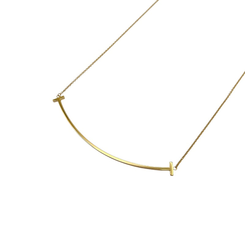 ティファニー TIFFANY＆CO Tスマイル ネックレス ラージ イエローゴールド 750YG ジュエリー