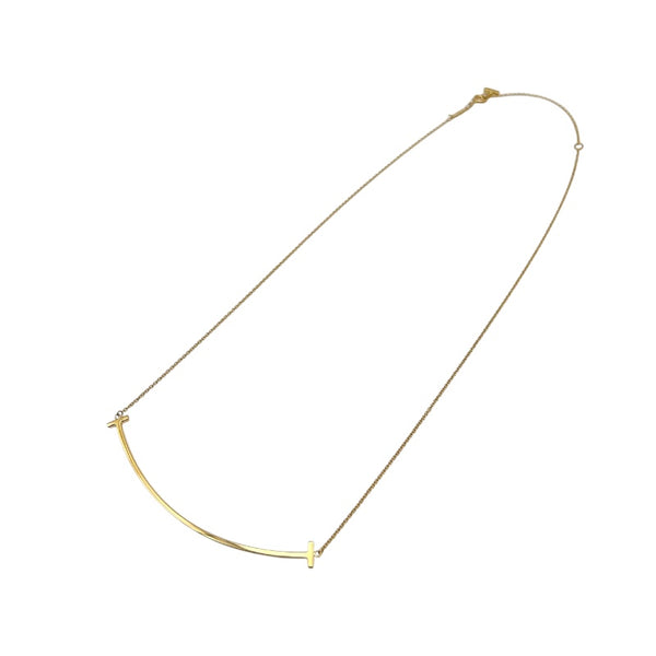 ティファニー TIFFANY＆CO Tスマイル ネックレス ラージ イエローゴールド 750YG ジュエリー