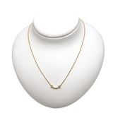 ティファニー TIFFANY＆CO Tスマイルネックレスミニ 750YG/ダイヤモンド ジュエリー