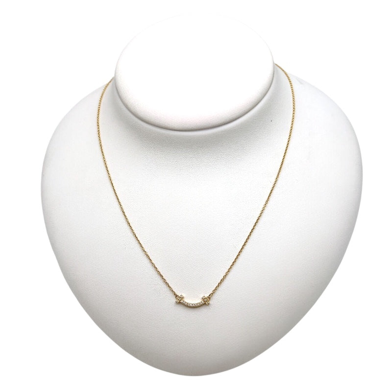 ティファニー TIFFANY＆CO Tスマイルネックレスミニ 750YG/ダイヤモンド ジュエリー