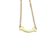 ティファニー TIFFANY＆CO Tスマイルネックレスミニ 750YG/ダイヤモンド ジュエリー