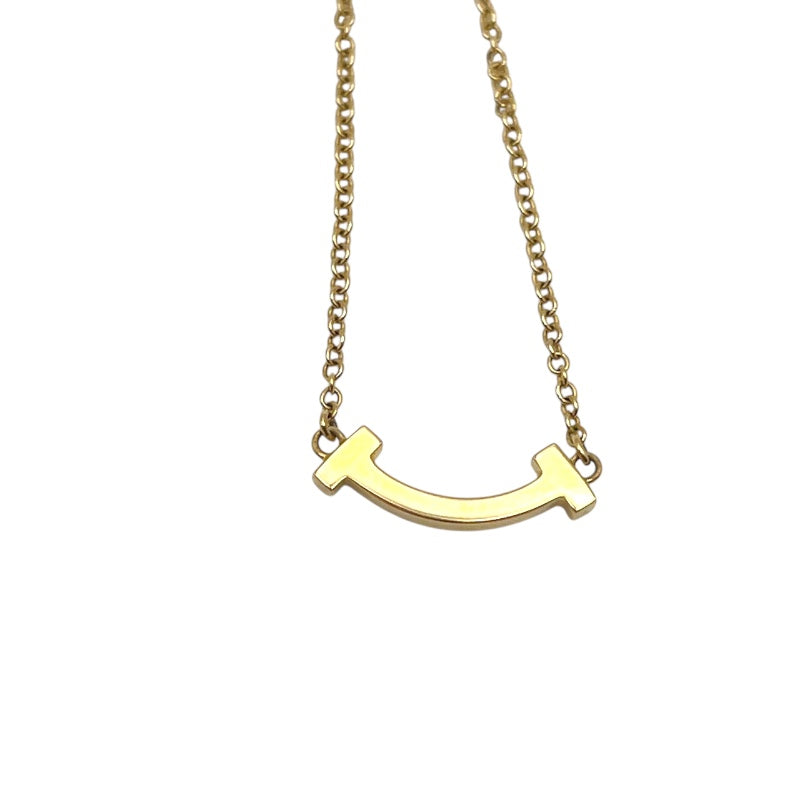 ティファニー TIFFANY＆CO Tスマイルネックレスミニ 750YG/ダイヤモンド ジュエリー