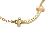 ティファニー TIFFANY＆CO Tスマイルネックレスミニ 750YG/ダイヤモンド ジュエリー