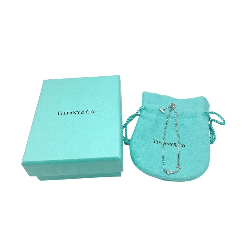 ティファニー TIFFANY＆CO Tスマイルブレス　マイクロミニ ホワイトゴールド 750WG/ダイヤモンド ジュエリー