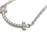 ティファニー TIFFANY＆CO Tスマイルブレス　マイクロミニ ホワイトゴールド 750WG/ダイヤモンド ジュエリー