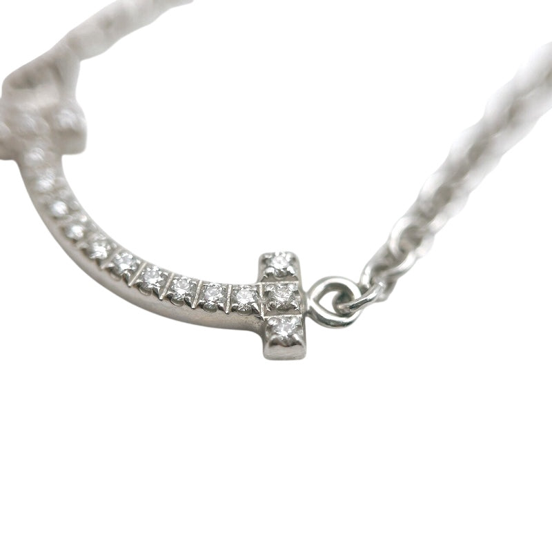 ティファニー TIFFANY＆CO Tスマイルブレス　マイクロミニ ホワイトゴールド 750WG/ダイヤモンド ジュエリー