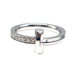 ティファニー TIFFANY＆CO Tワンリング K18WG/ダイヤモンド　ジュエリー