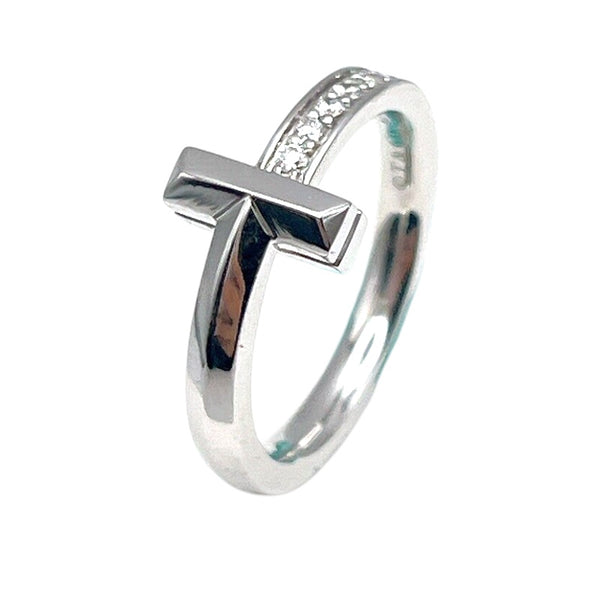 ティファニー TIFFANY＆CO Tワンリング K18WG/ダイヤモンド　ジュエリー