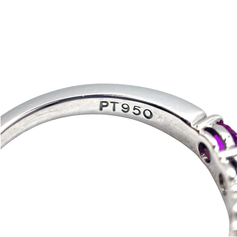 ティファニー TIFFANY＆CO エンブレイスリング Pt950/ピンクサファイヤ/ダイヤモンド ジュエリー