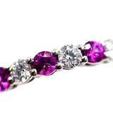 ティファニー TIFFANY＆CO エンブレイスリング Pt950/ピンクサファイヤ/ダイヤモンド ジュエリー