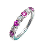 ティファニー TIFFANY＆CO エンブレイスリング Pt950/ピンクサファイヤ/ダイヤモンド ジュエリー