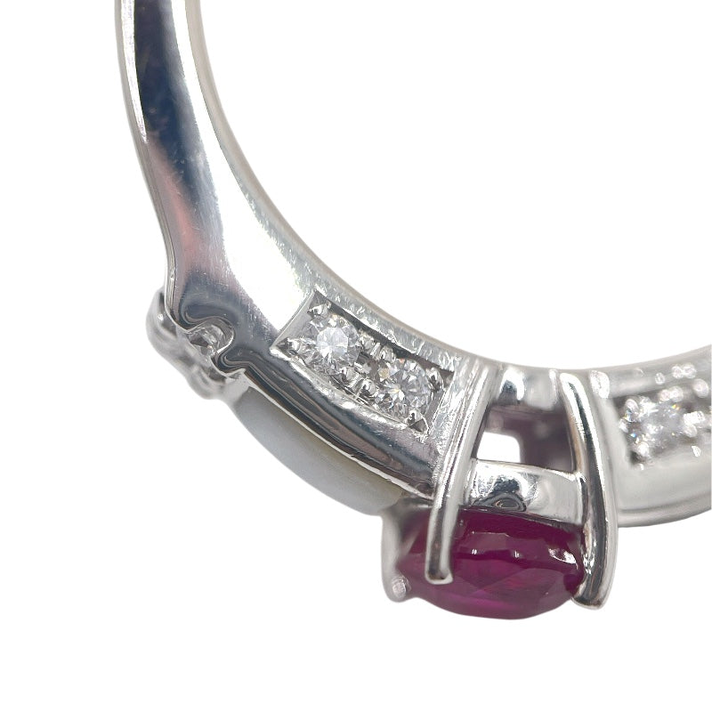 タサキ TASAKI リング プラチナ Pt900/ルビー/マザーオブパール/ダイヤモンド ジュエリー