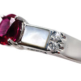 タサキ TASAKI リング プラチナ Pt900/ルビー/マザーオブパール/ダイヤモンド ジュエリー