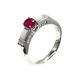 タサキ TASAKI リング プラチナ Pt900/ルビー/マザーオブパール/ダイヤモンド ジュエリー