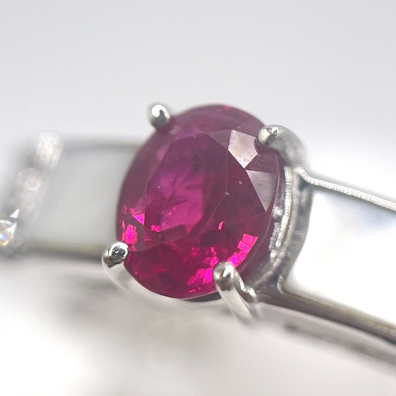 タサキ TASAKI リング プラチナ Pt900/ルビー/マザーオブパール/ダイヤモンド ジュエリー