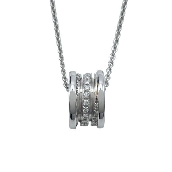 ブルガリ BVLGARI ビーゼロワンネックレスフルダイヤ ホワイトゴールド 750 ジュエリー