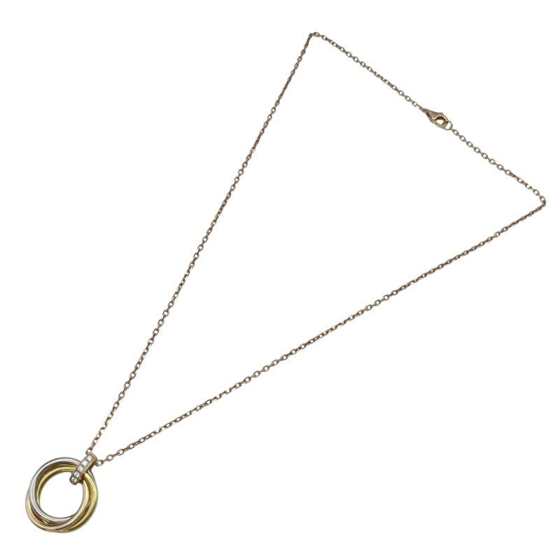 カルティエ Cartier トリニティダイヤネックレス ゴールドxピンクゴールドxホワイトゴールド 750 ジュエリー