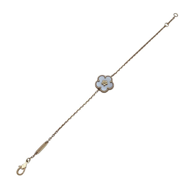 ヴァンクリーフ＆アーペル Van Cleef & Arpels ラッキースプリングプラムブロッサムブレス ピンクゴールド Au750 マザー オブ パール ジュエリー
