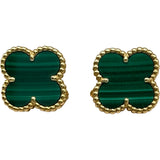 ヴァンクリーフ＆アーペル Van Cleef & Arpels ヴィンテージアルハンブラピアス ゴールド Au750 マラカイト ジュエリー