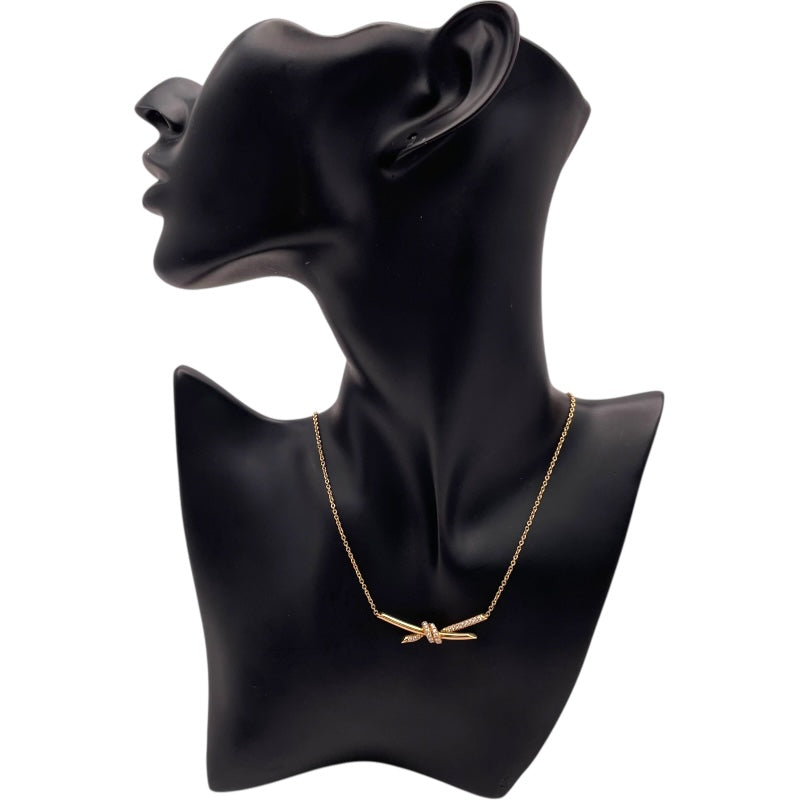 ティファニー TIFFANY＆CO ダイヤノットネックレス ピンクゴールド Au750 ジュエリー