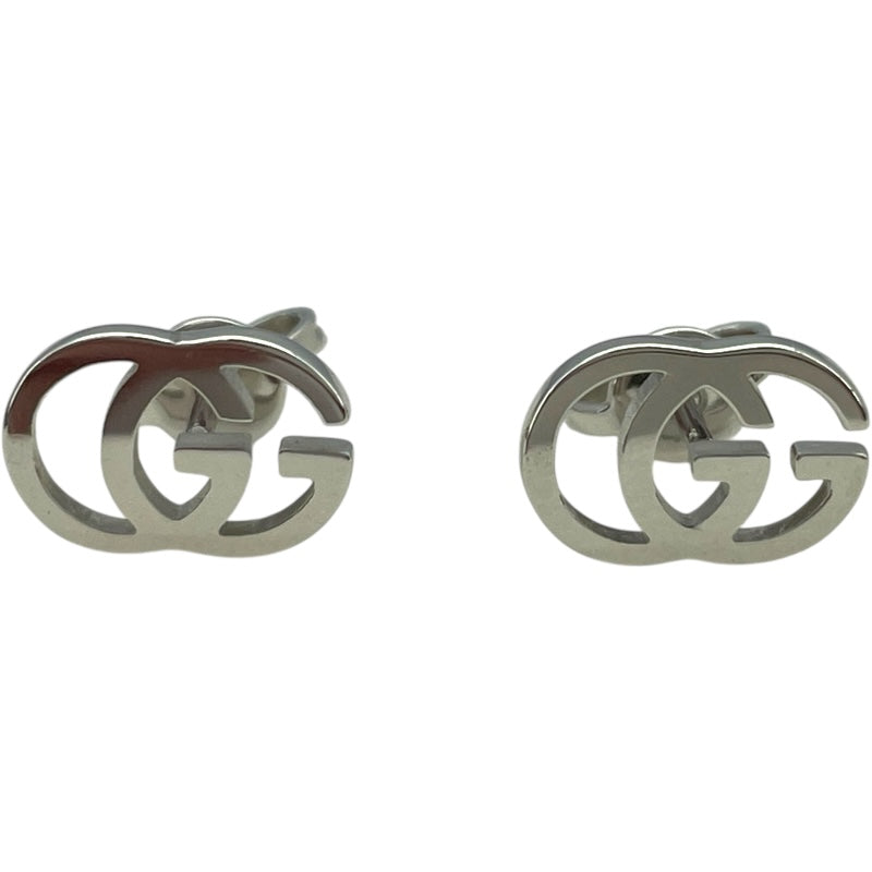 グッチ GUCCI インターロッキングピアス ホワイトゴールド Au750 ジュエリー