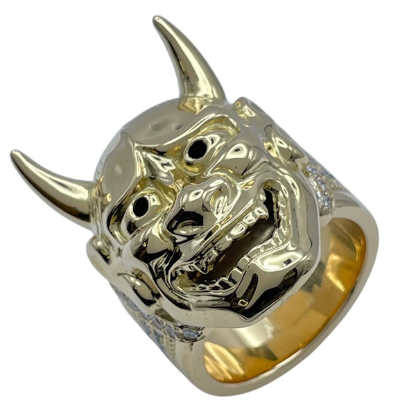 ダイヤモンド般若リング ゴールド K18YG ジュエリー | 中古ブランド