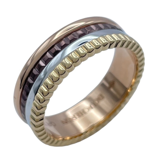 ブシュロン BOUCHERON キャトルクラシックスモールリング ゴールド/ホワイトゴールド/ピンクゴールド Au750/ブラウンPVD ジュエリー