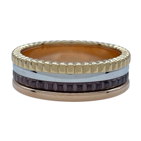 ブシュロン BOUCHERON キャトルクラシックスモールリング ゴールド/ホワイトゴールド/ピンクゴールド Au750/ブラウンPVD ジュエリー