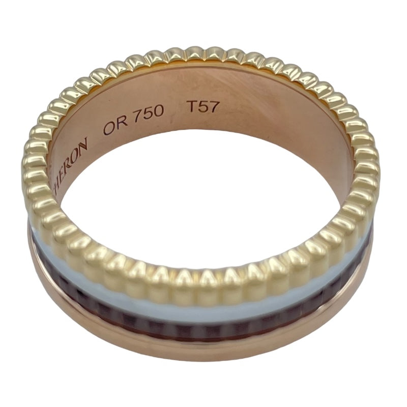 ブシュロン BOUCHERON キャトルクラシックスモールリング ゴールド/ホワイトゴールド/ピンクゴールド Au750/ブラウンPVD ジュエリー