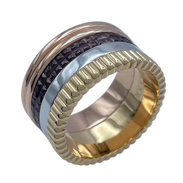 ブシュロン BOUCHERON キャトルクラシックラージ ゴールド/ホワイトゴールド/ピンクゴールド Au750/ブラウンPVD ジュエリー