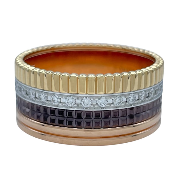 ブシュロン BOUCHERON キャトルクラシックラージダイヤリング ゴールド/ホワイトゴールド/ピンクゴールド Au750/ブラウンPVD ジュエリー