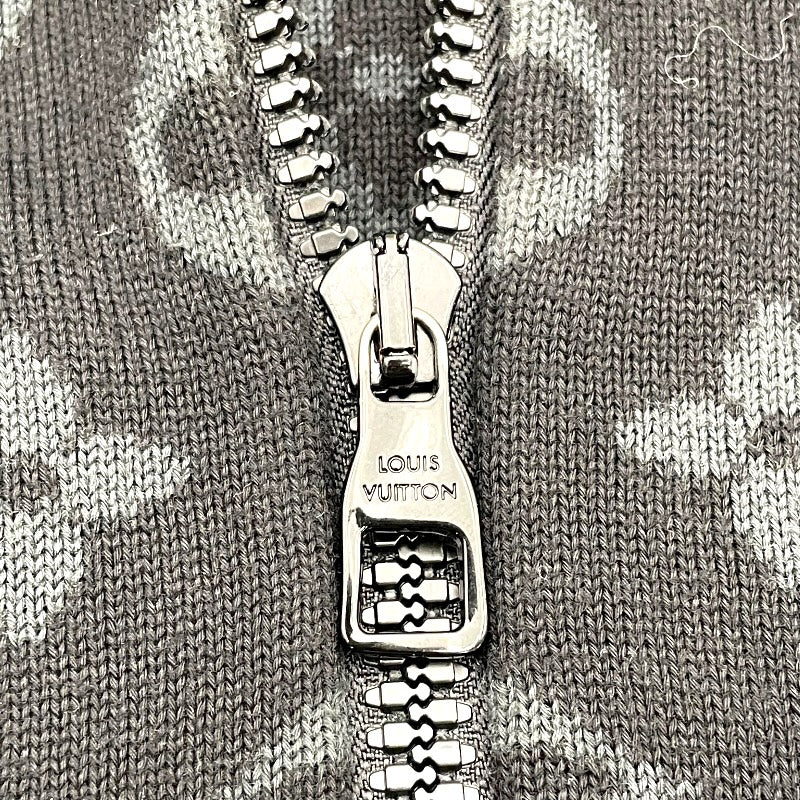 ルイ・ヴィトン LOUIS VUITTON モノグラム総柄ニットブルゾン HNN22W ブラック コットン メンズ ブルゾン