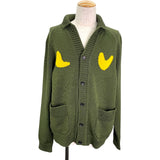 ルイ・ヴィトン LOUIS VUITTON ×NIGO ソフィスティケイテッドニットカーディガン HMN03W カーキ 羊毛 メンズ カーディガン