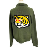 ルイ・ヴィトン LOUIS VUITTON ×NIGO ソフィスティケイテッドニットカーディガン HMN03W カーキ 羊毛 メンズ カーディガン