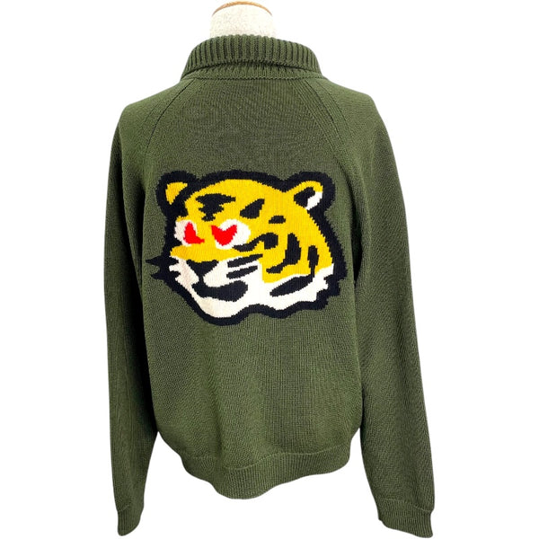 ルイ・ヴィトン LOUIS VUITTON ×NIGO ソフィスティケイテッドニットカーディガン HMN03W カーキ 羊毛 メンズ カーディガン