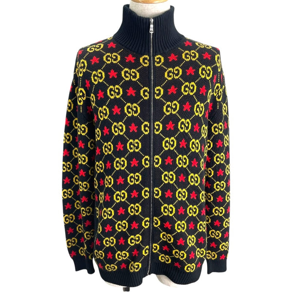 グッチ GUCCI GGスターロゴニットジャケット 576796 ブラック コットン レディース その他アウター