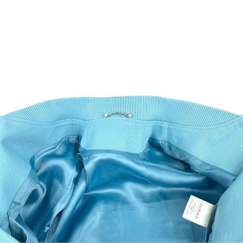 ルイ・ヴィトン LOUIS VUITTON 草間彌生 パッチワークレザー切替ジャケット HOL30E ライトブルー レザー/キュプラ メンズ ブルゾン