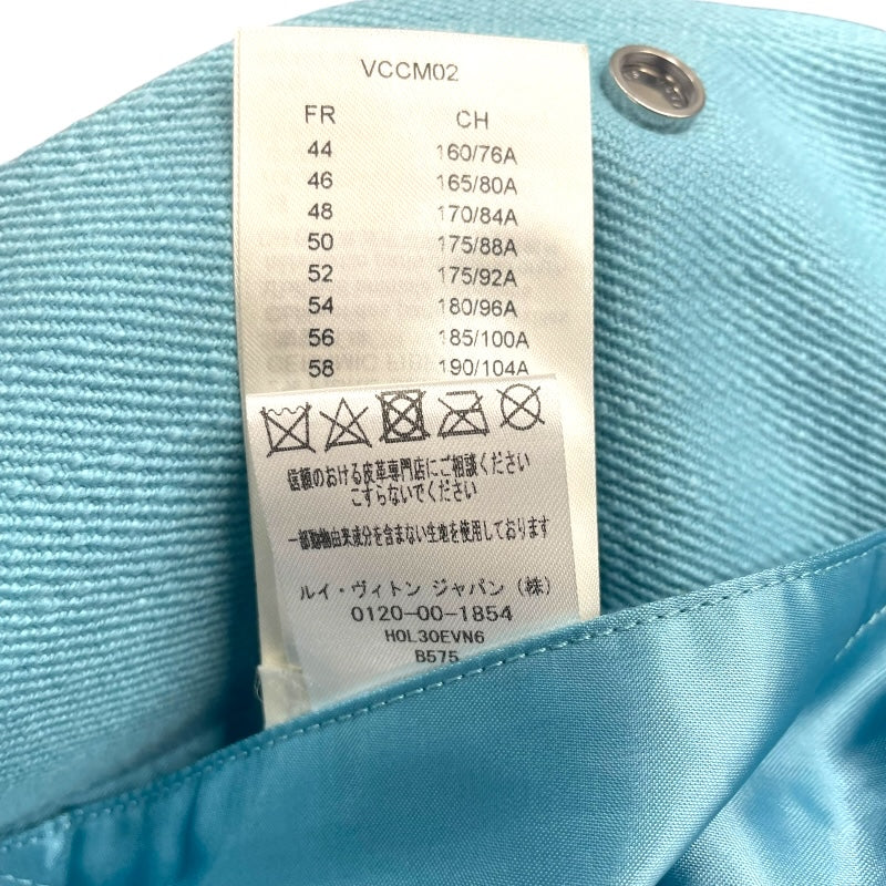 ルイ・ヴィトン LOUIS VUITTON 草間彌生 パッチワークレザー切替ジャケット HOL30E ライトブルー レザー/キュプラ メンズ ブルゾン