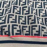 フェンディ FENDI FF総柄ニットセーター FZZ481 ブラウン ウール メンズ セーター
