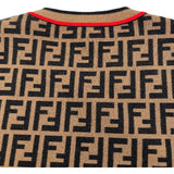 フェンディ FENDI FF総柄ニットセーター FZZ481 ブラウン ウール メンズ セーター