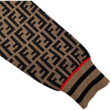 フェンディ FENDI FF総柄ニットセーター FZZ481 ブラウン ウール メンズ セーター