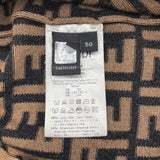 フェンディ FENDI FF総柄ニットセーター FZZ481 ブラウン ウール メンズ セーター