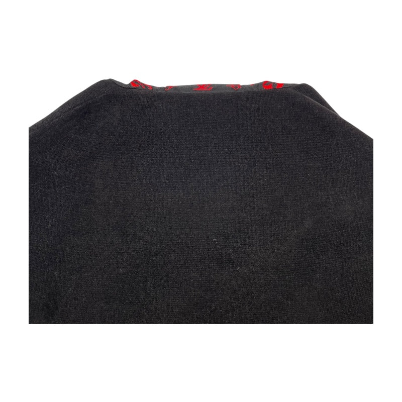 ルイ・ヴィトン LOUIS VUITTON モノグラム総柄ニットジップアップパーカー FJKC14 ブラック ウール メンズ パーカー