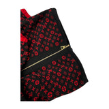 ルイ・ヴィトン LOUIS VUITTON モノグラム総柄ニットジップアップパーカー FJKC14 ブラック ウール メンズ パーカー