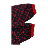 ルイ・ヴィトン LOUIS VUITTON モノグラム総柄ニットジップアップパーカー FJKC14 ブラック ウール メンズ パーカー