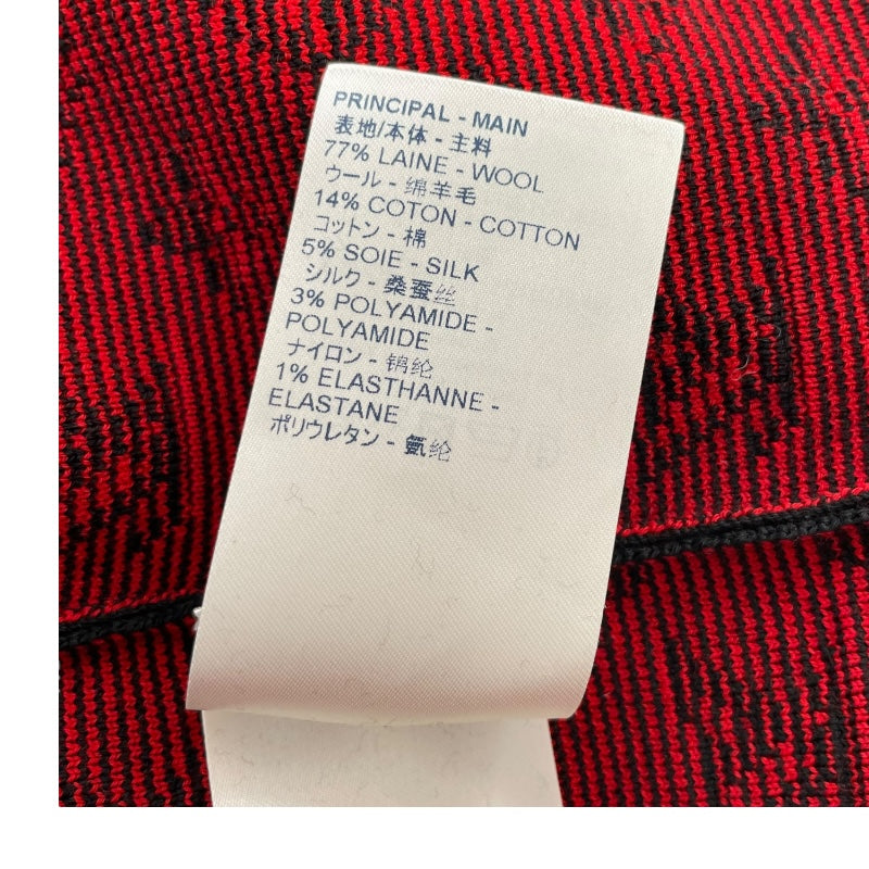 ルイ・ヴィトン LOUIS VUITTON モノグラム総柄ニットジップアップパーカー FJKC14 ブラック ウール メンズ パーカー