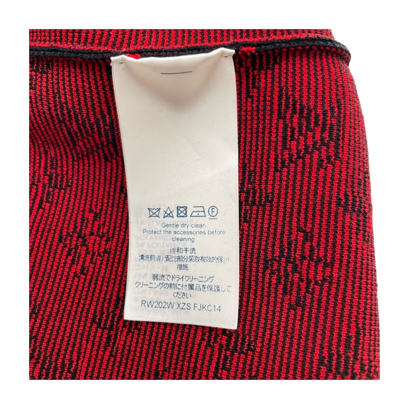 ルイ・ヴィトン LOUIS VUITTON モノグラム総柄ニットジップアップパーカー FJKC14 ブラック ウール メンズ パーカー