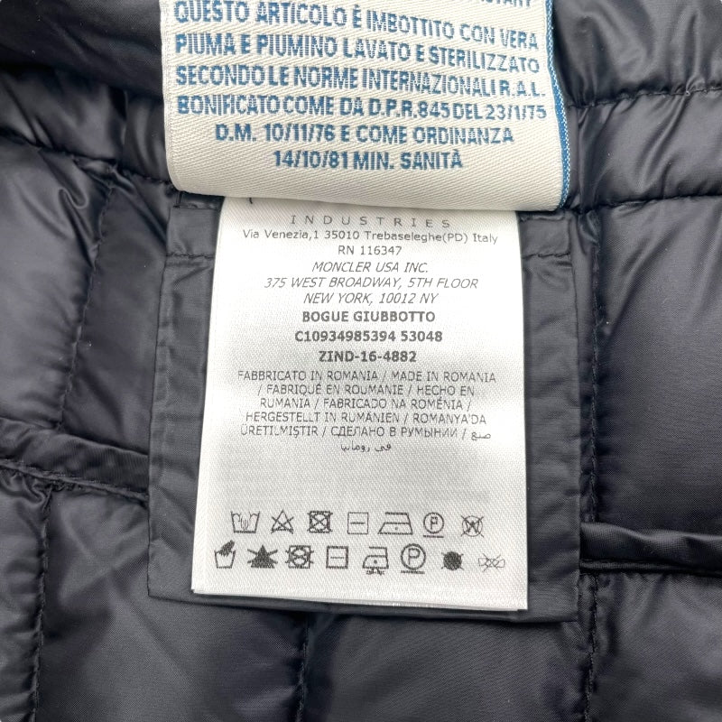 モンクレール MONCLER BOGUE ライトダウンコート ブラック ナイロン レディース その他アウター