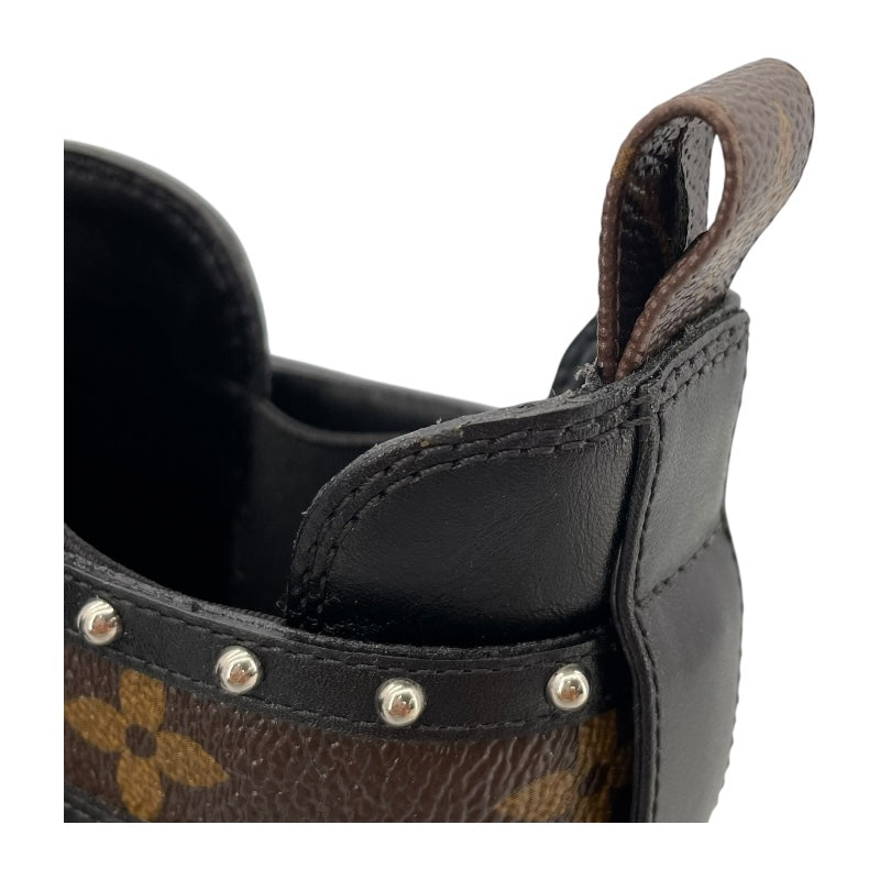 ルイ・ヴィトン LOUIS VUITTON スタートレイルライン ショートブーツ MD0921 ブラック レザー レディース ブーツ